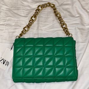 ZARA Quilted Pattern Chain Square Bag